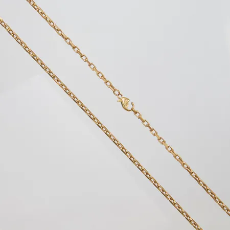 Kedja Ankar, längd ca 63,5cm, bredd 3mm, defekt lås, 18K Vikt: 25,7 g