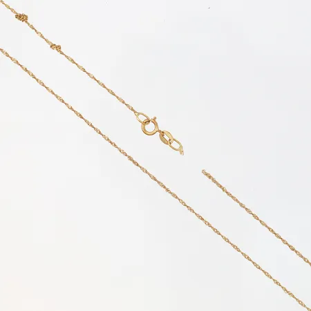Kedja Singapore, trasig, 18K Vikt: 1 g