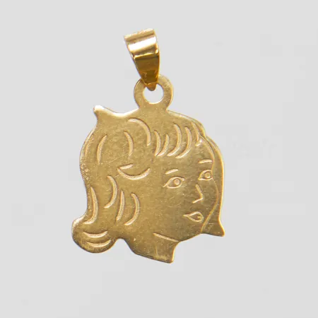 Hänge, längd ca 18mm inkl ögla, bredd 12mm, 18K Vikt: 0,5 g