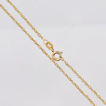 Kedja Singapore, 38cm, bredd 1,5mm, GHA, 18K Vikt: 1,6 g