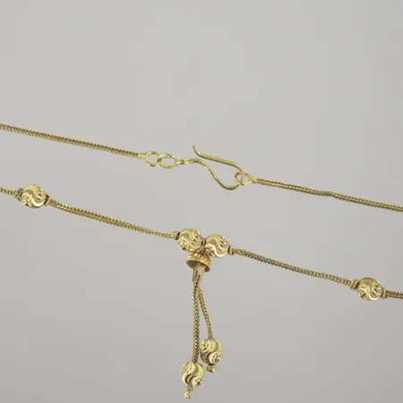 Halskedja med kulor, längd 42 cm, 21K Vikt: 6,3 g