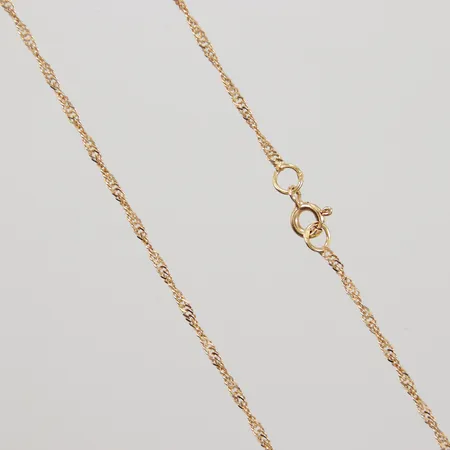 Kedja, Singapore, 41cm, bredd 1,6mm, 18K,  Vikt: 2,8 g