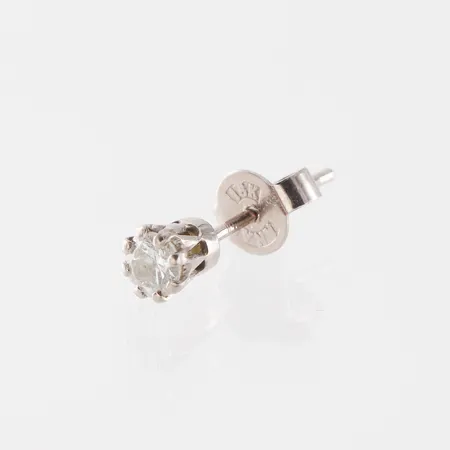 Udda Örhänge 18k vitguld med diamant 0,20ct 0,6gram. Vikt: 0,6 g