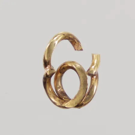 Länkbit, Bismarck, ca 7x9,4mm, defekt, ostämplad, 18K, Vikt: 0,4 g