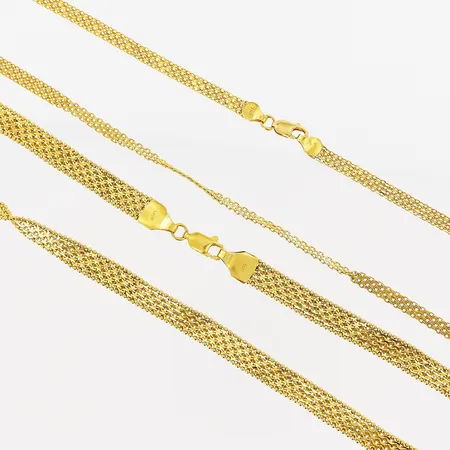 2 kedjor, defekter, 22K Vikt: 27,6 g