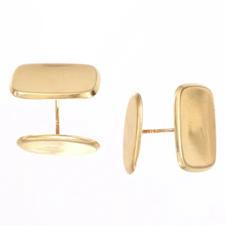 Ett par manschettknappar, repiga, 18K Vikt: 7,8 g