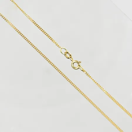 Kedja Pansar, längd 60½ cm, bredd 1 mm, 18K. Vikt: 4,6 g