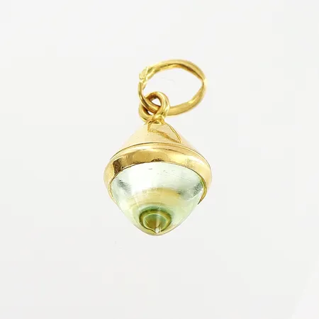 Hänge, vit sten, 7-17mm, 18K Vikt: 0,9 g