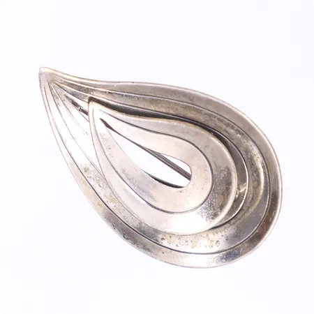 Brosch, 38x25mm, importstämplad, silver 830/1000 Vikt: 5,8 g