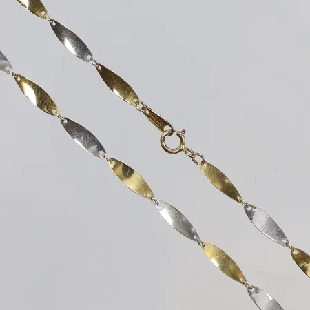 Collier tvåfärgat 43cm bredd 3mm, Uno-A-Erre 18K Vikt: 2,9 g