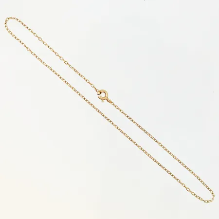 Vristlänk Ankarkedja, 24,5cm, bredd: 1,5mm, trögt lås, 18K Vikt: 1,3 g
