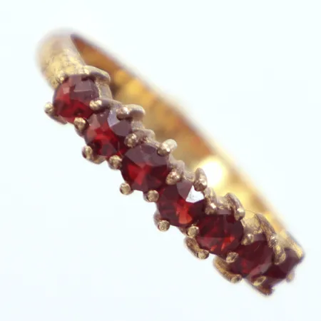 Ring, Ø17¾, granater, förgyllt silver, 830/1000 Vikt: 1,7 g