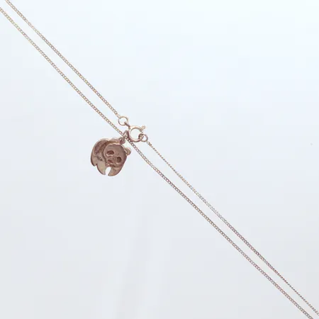 Kedja Pansar, längd 40,5cm, hänge panda, längd 18,0mm, bredd 12,6mm, silver 800/1000 Vikt: 2,7 g