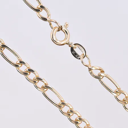 Kedja Figaro, längd 61 cm, bredd 4 mm, 18K. Vikt: 10,6 g