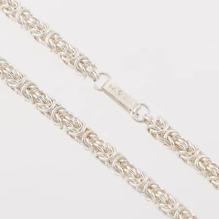 Collier "Stenebylänk", längd ca 40 cm, bredd 5.9 mm, Berit Lindskog Dals-Långed,silver. Vikt: 50,9 g