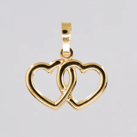 Hänge hjärtan, 15x15mm inklusive ögla, GHA, 18K Vikt: 0,4 g