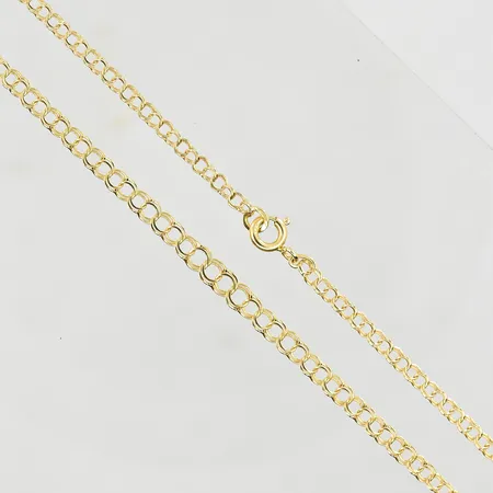 Collier Bismarck, doserad, längd 42½ cm, bredd 3-4 mm, 18K. Vikt: 4,4 g