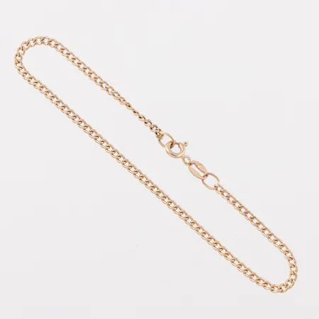 Armband, längd ca 18 cm, bredd 2.1 mm, 14k. Vikt: 1,3 g