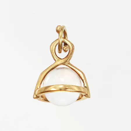 Hänge med genomskinlig sten, 10x15mm, 18K Vikt: 1,7 g