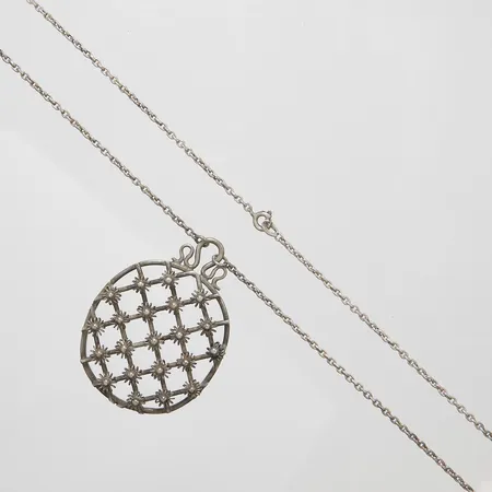 Collier, 50,5cm, Sigurd Persson, Stockholm, 1949, silver 925, kedjan tillverkad av NAB. Vikt: 18,3 g