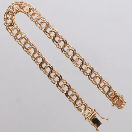 Armband Bismarck, längd 18cm, bredd 6,9mm, HGA, 18K Vikt: 14,9 g