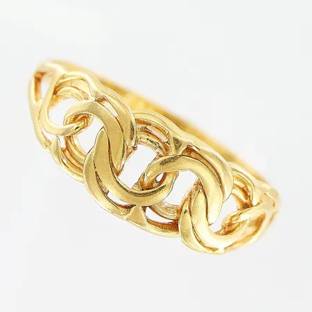 Ring Bismarck, stl 17¾, bredd 2-6,5mm, 18K Vikt: 2 g