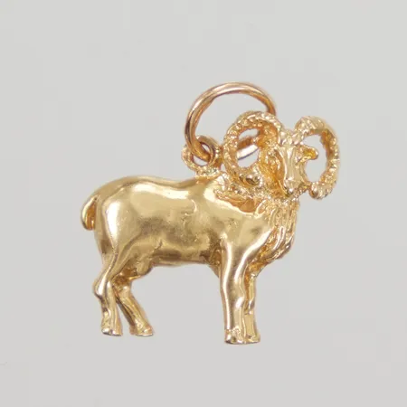 Hänge Vädur, ca 18x20mm, 18K, Vikt: 2,5 g