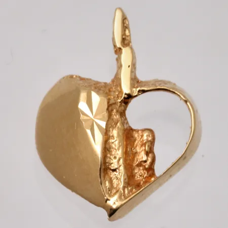 Hänge i 18K guld, Hjärta, mått 13x17mm, vikt 1,18g.