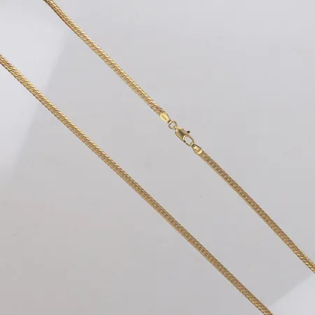 Kedja Pansar, längd 42,5cm, bredd 2,9mm, manglad modell, ihålig, 18K  Vikt: 6,2 g