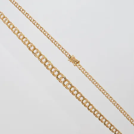 Collier doserad Bismarck, längd ca 45cm, bredd 3,8-7,2mm, 18K Vikt: 17,9 g