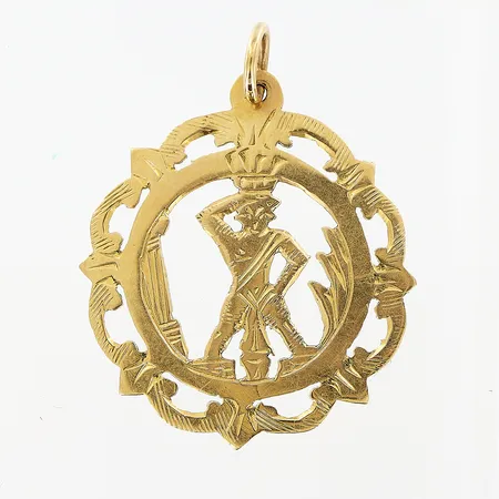 Hänge, genombrutet motiv, 22x29mm, 18K Vikt: 1,2 g