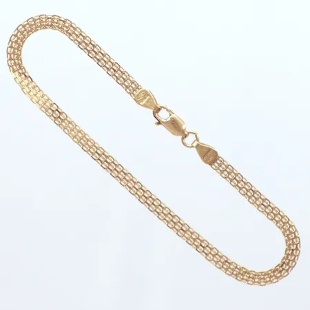 Armband, längd 19cm, 3,40mm, något ojämn, 18k Vikt: 3,4 g
