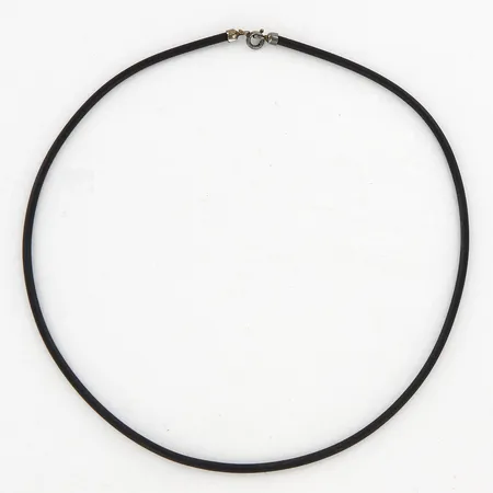 Collier i gummilänk 50cm bredd: 3mm, lås i silver 925/1000