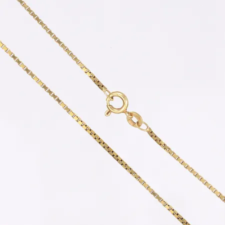 Halskedja Venezia, längd 41cm, bredd 1mm, lätt bucklig, 18K Vikt: 5,2 g