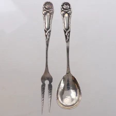 Syltsked, sillgaffel, längd 13-13,5cm, gravyr, 830/1000 silver  Vikt: 30,3 g