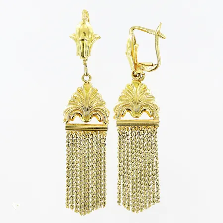 Ett par örhängen, 57mm, 18K Vikt: 7 g