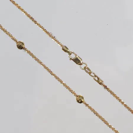 Collier med kulor 43cm bredd 1,2-3mm, GHA 18K Vikt: 3,9 g