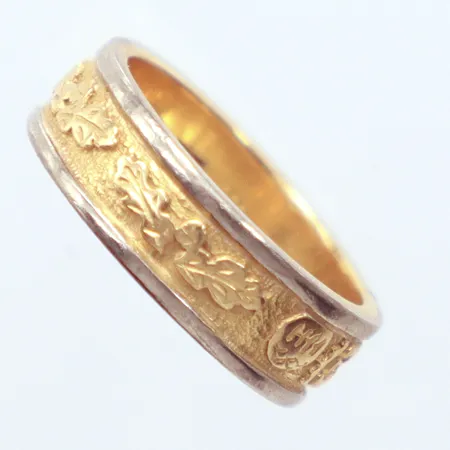 Yrkesring tvåfärgad, Ø16½, gravyr, 18K Vikt: 7,6 g