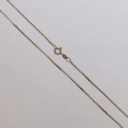 Kedja Venezia, längd 50,5cm, bredd 1,1mm, delvis bortskavd förgyllning, silver 925/1000 Vikt: 4,3 g