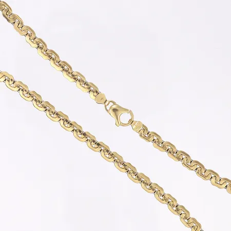 Halskedja, tvåfärgad, längd 40,5cm, bredd 6mm, 18K Vikt: 15,2 g