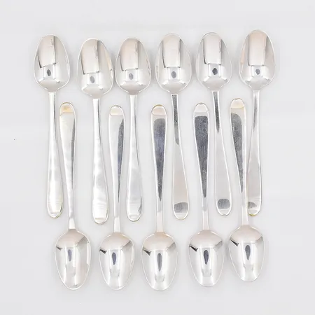 11 Kaffeskedar, Theresia Hvorslev, modell Tradition, längd ca 12cm, MEMA, silver 830/1000 Vikt: 188,5 g