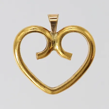 Hänge hjärta, 22x22mm ink ögla, ögla i 18K, 23K.  Vikt: 7,5 g