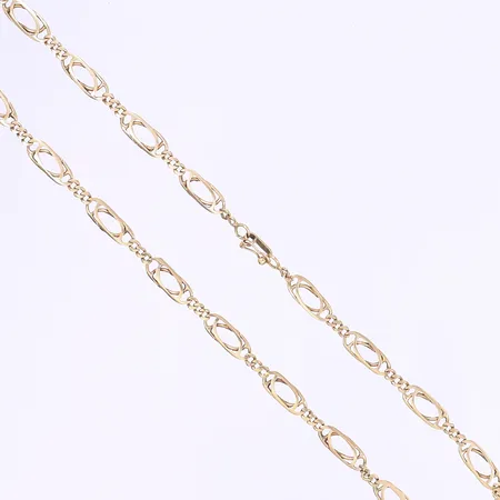 Halskedja, Figaro, 70cm, bredd 6mm, 18K Vikt: 17,1 g