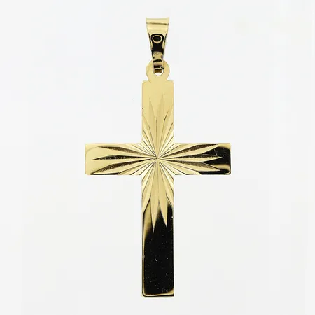Hänge, Kors, 34x18mm, 18K.  Vikt: 1,2 g