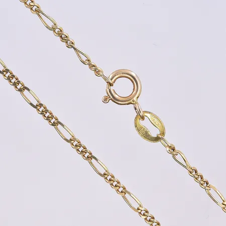 Kedja Figaro, längd 42 cm, bredd 2 mm, 18K. Vikt: 4,2 g