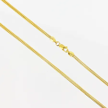 Kedja, 57cm, bredd 2,5mm, 21K. Vikt: 16,8 g