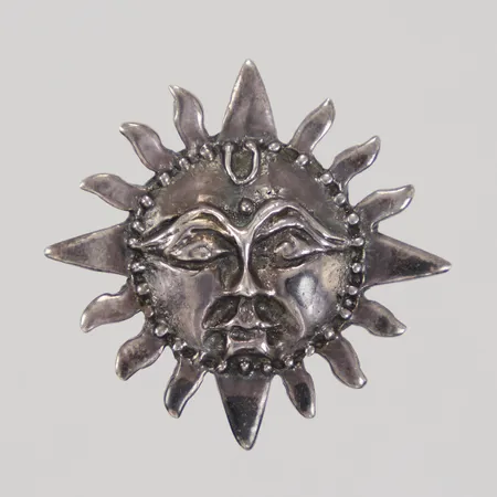 Hänge Sol, Ø 26,5mm, dold ögla, Silver 925/1000 Vikt: 3,9 g