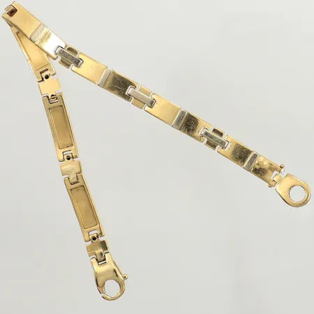 Armband tvåtonat, ca 18,5cm, bredd 5,5mm, 18K  Vikt: 17,4 g