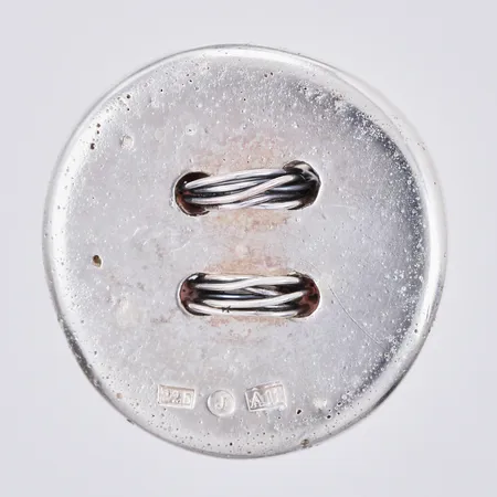 Pin, Ø 25mm, bredd: va 3-6mm,  år 1999, silver, 925/1000 Vikt: 21,5 g