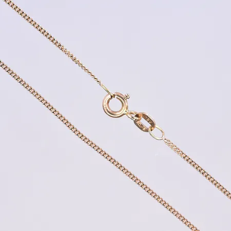 Kedja Pansar, längd 38,5 cm, bredd 1 mm, 18K. Vikt: 2 g